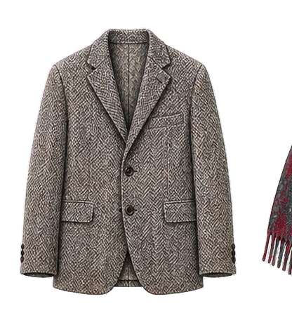 Grey Harris Tweed Jacket