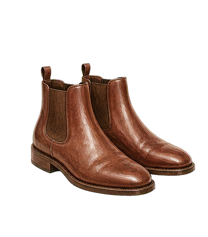 Chestnut Leather Ankle Boots