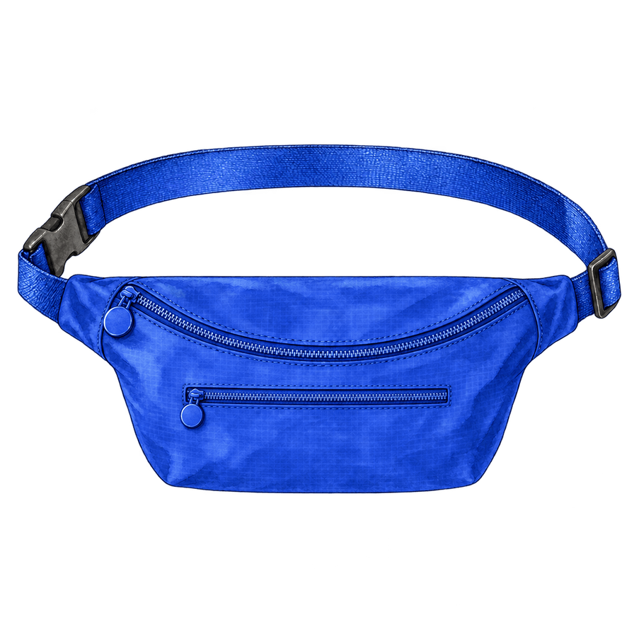Cobalt Nylon Belt Bag