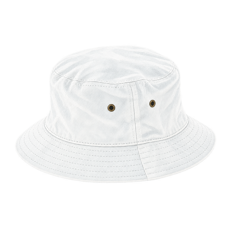 White Cotton Bucket Hat