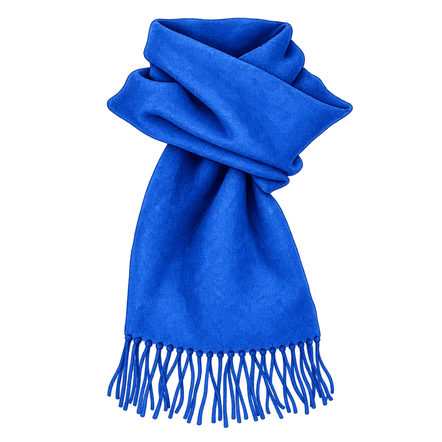 Cobalt fine lambswool scarf