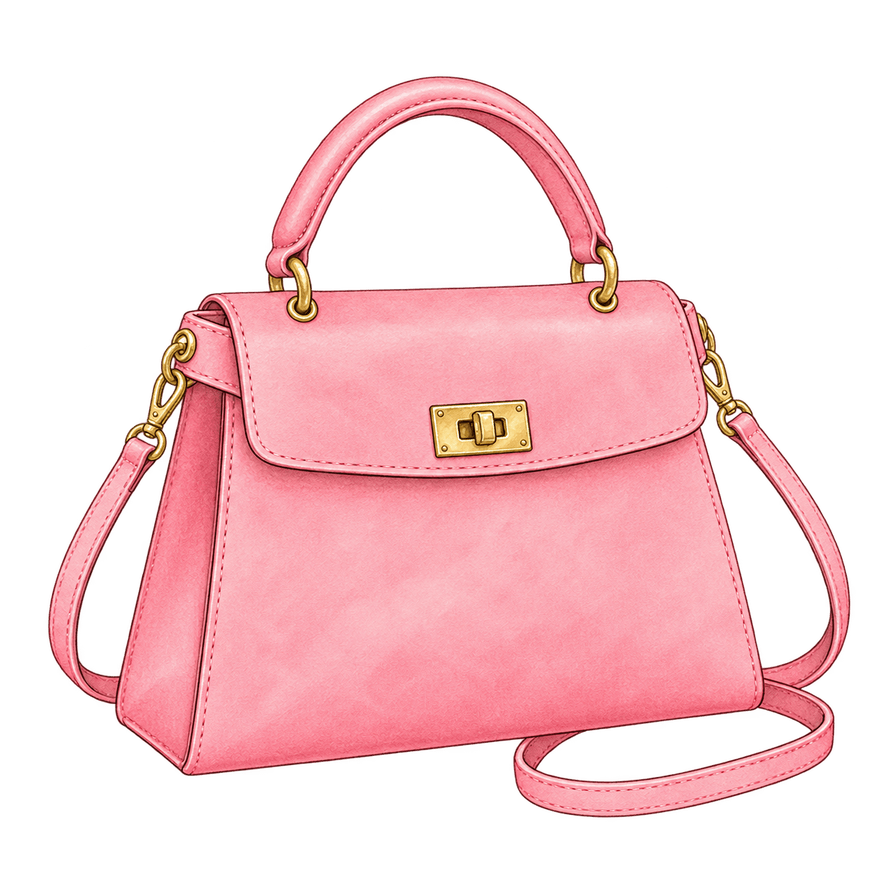 Flamingo-pink top-handle mini bag