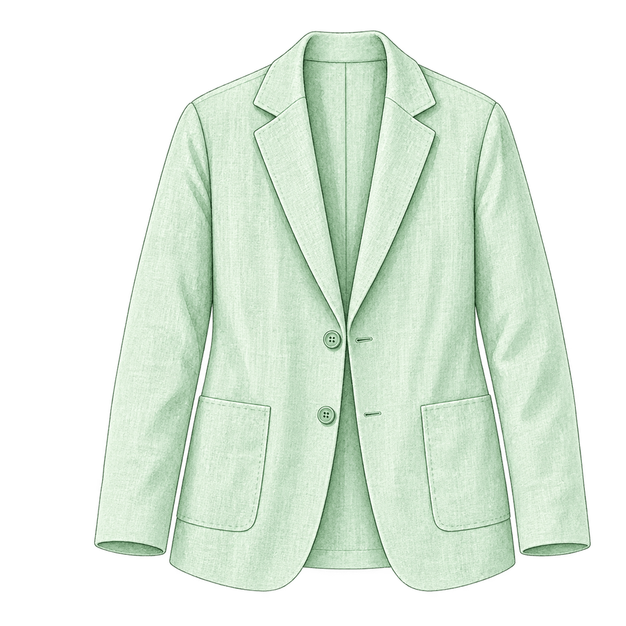 Mint linen blazer