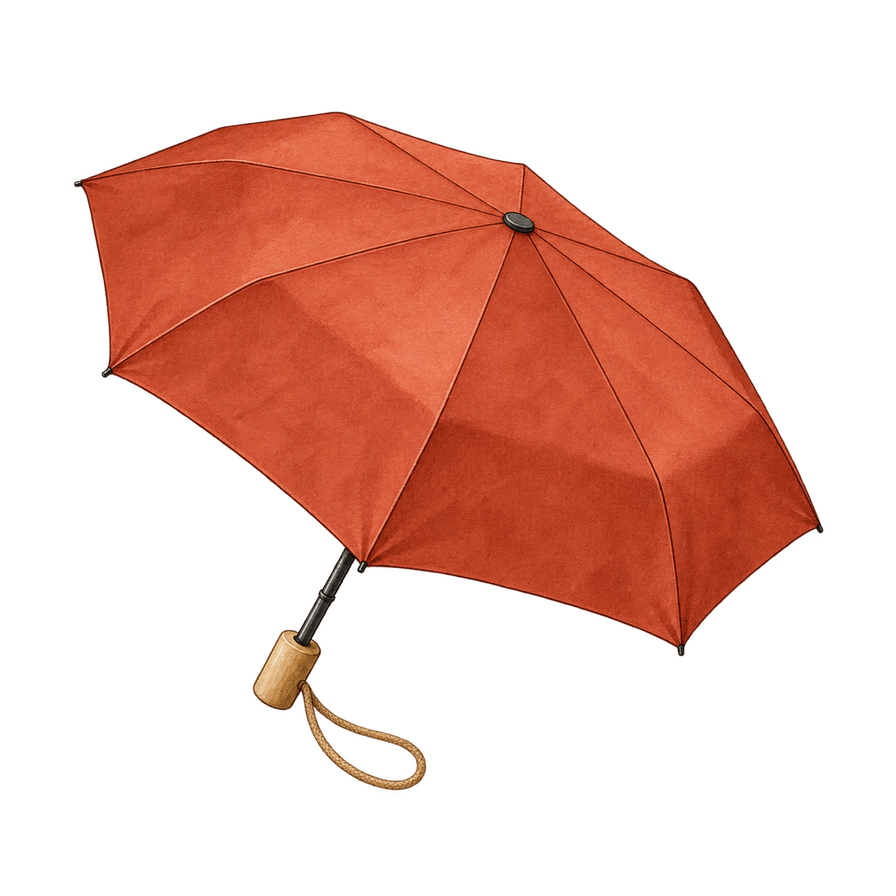 Terracotta compact umbrella