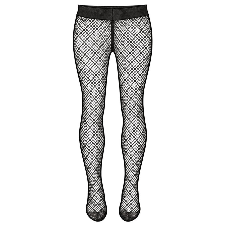 Black medium-diamond fishnet tights