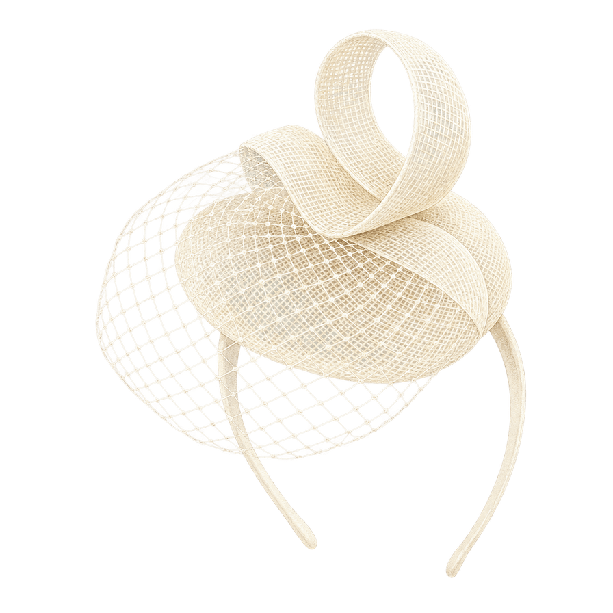 Ivory Sinamay Percher