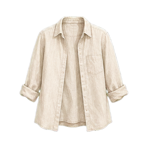 Stone Linen Overshirt