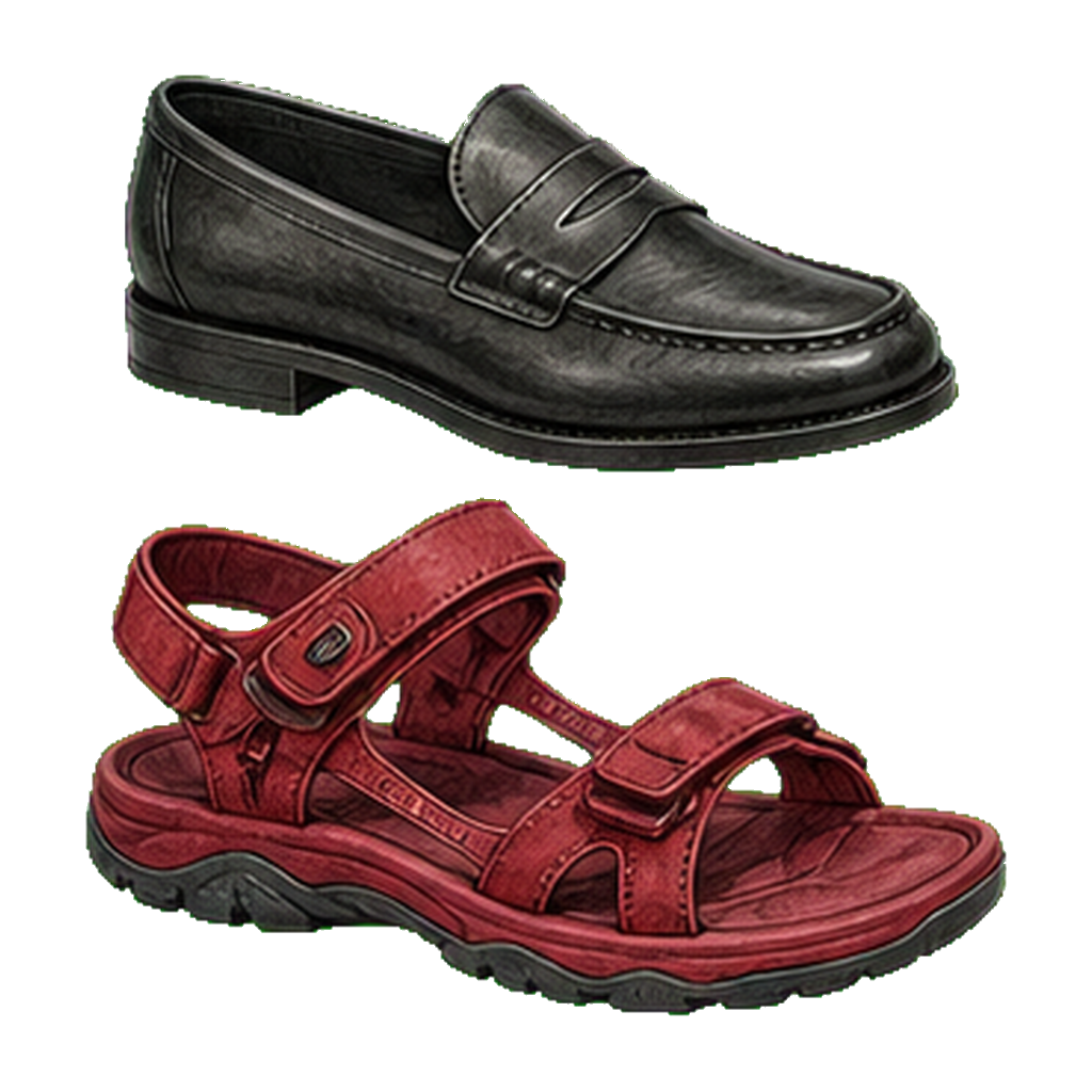 Closed-toe loafer + waterproof sandal