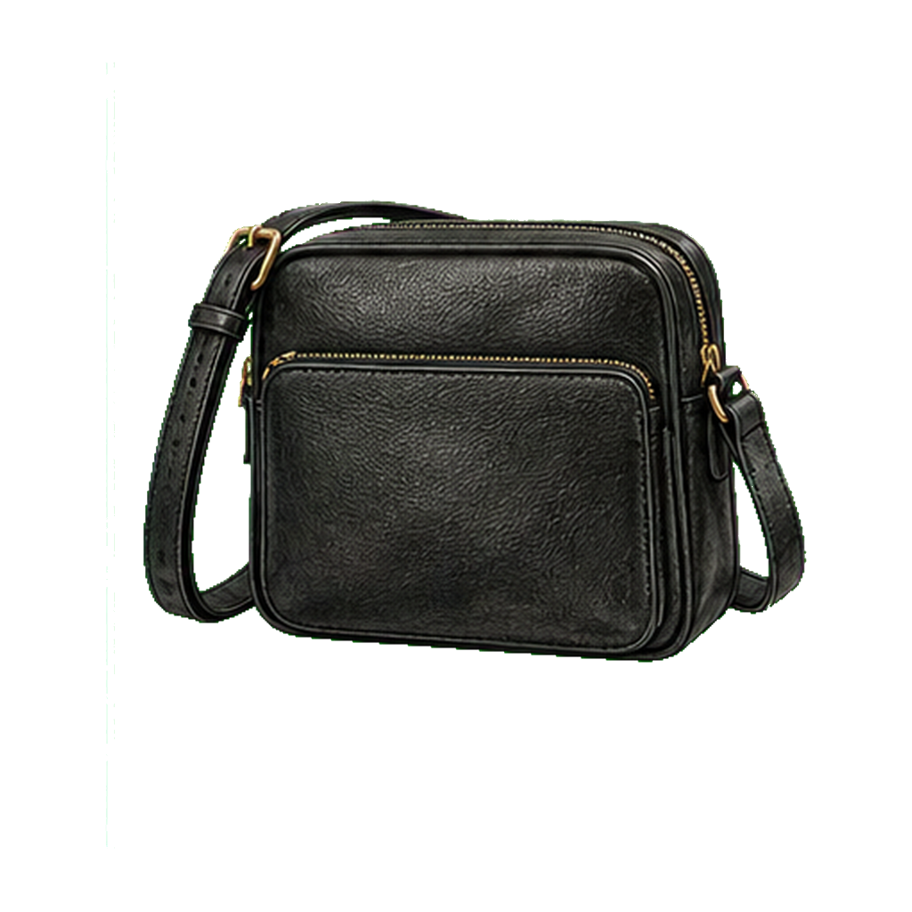 Structured leather crossbody (waterproof-treated)