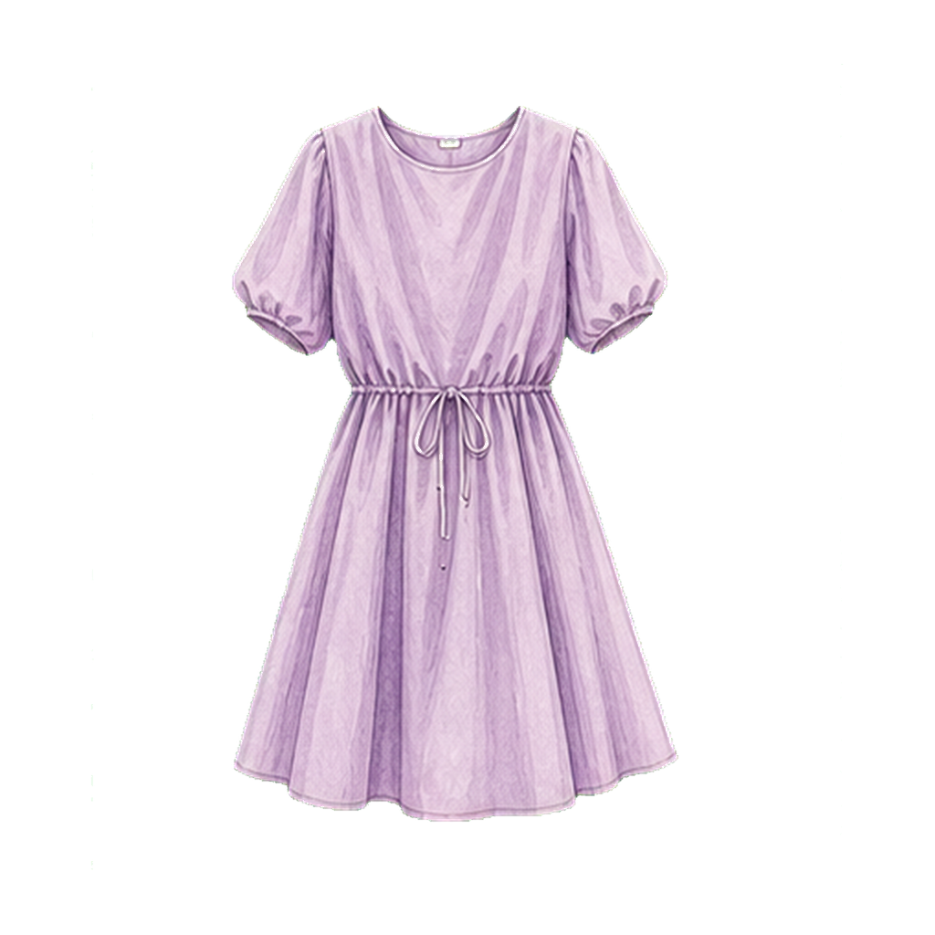 Knee-length cotton-modal dress