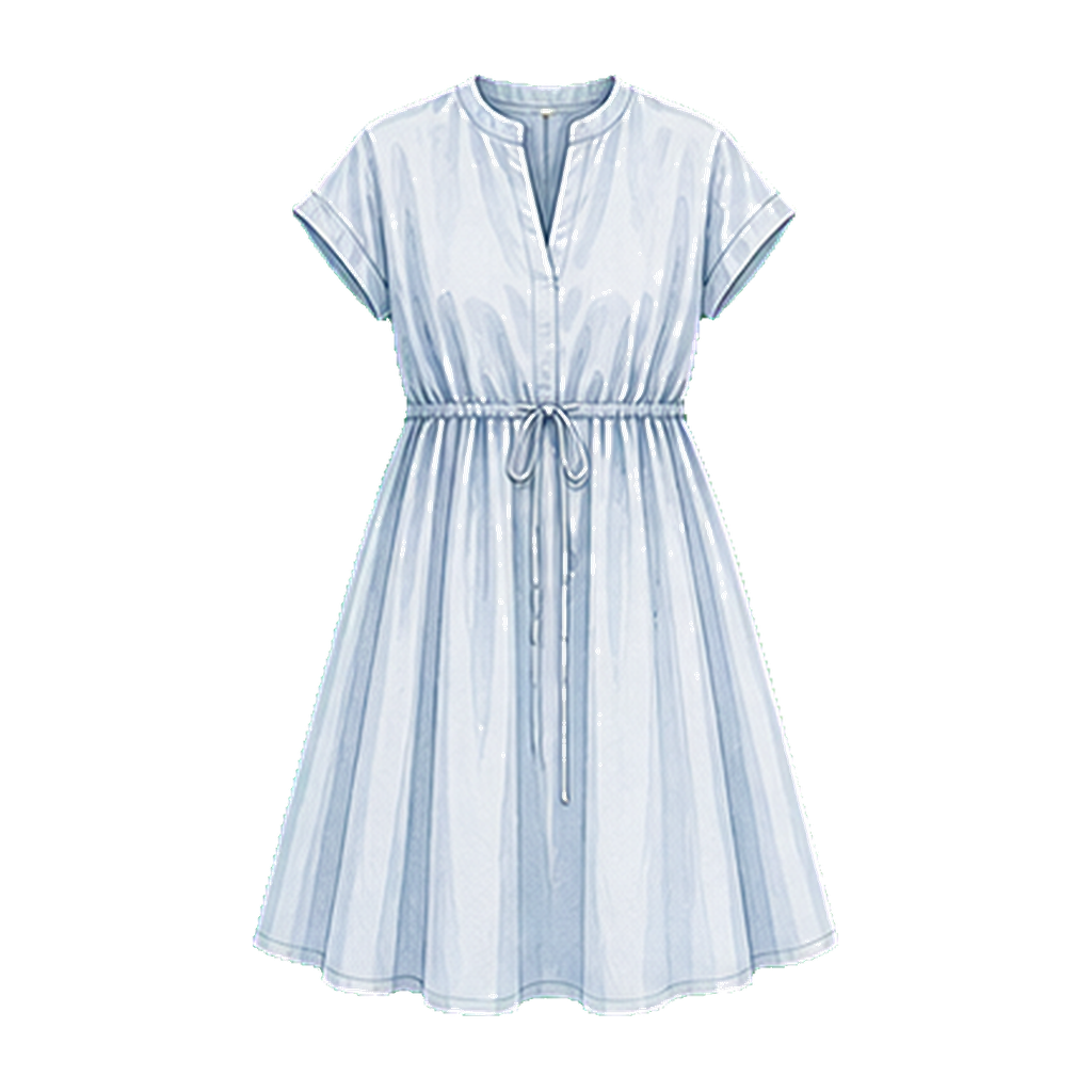 Knee-length cotton-modal dress