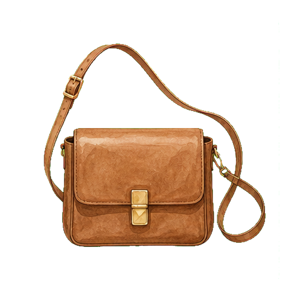 Structured leather crossbody (waterproof-treated)