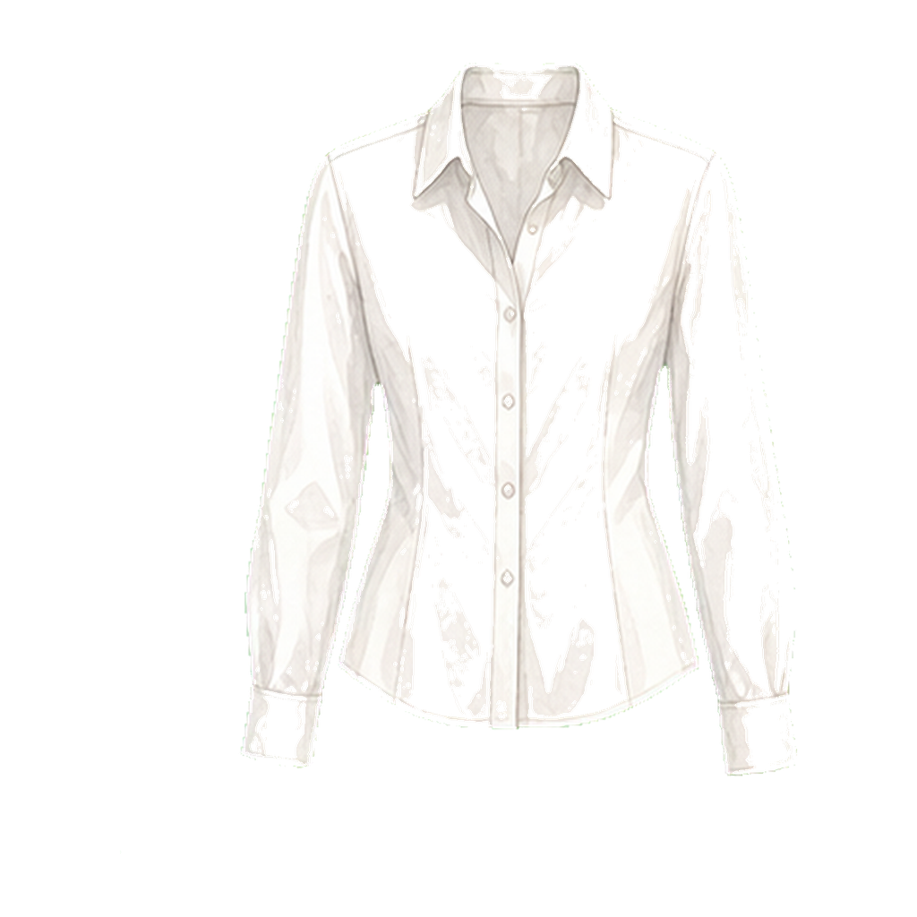 Fitted cotton or silk blouse
