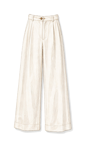 Wide Leg Linen Trousers