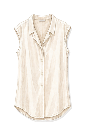 Cotton Button Down Or Silk Shell