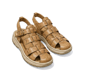 Supportive Walking Shoes Leather Sandals Or Sneakers