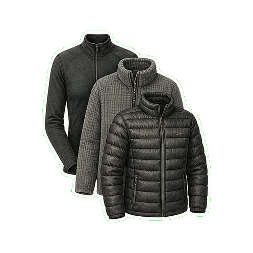 Smartwool Intraknit 250 base + Patagonia R1 mid + Patagonia Down Sweater under-shell