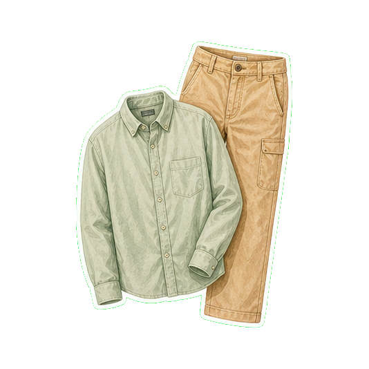 Stio Cobble Run cotton button-down + Mountain Khakis Cobalt cotton-canvas pant