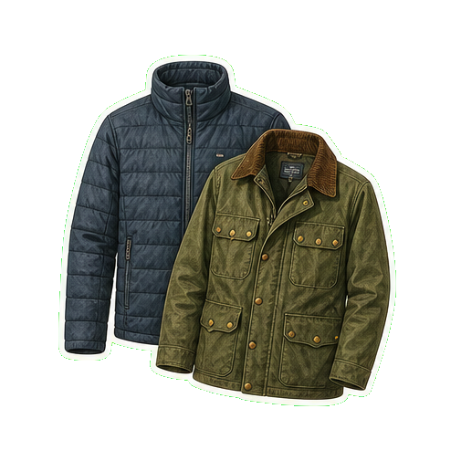 Stio Doublecharge insulated jacket or Filson tin-cloth field jacket