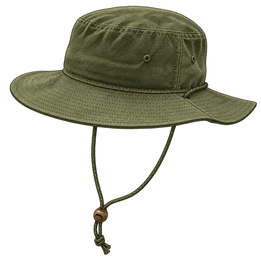 Olive Canvas Corded Sun Hat
