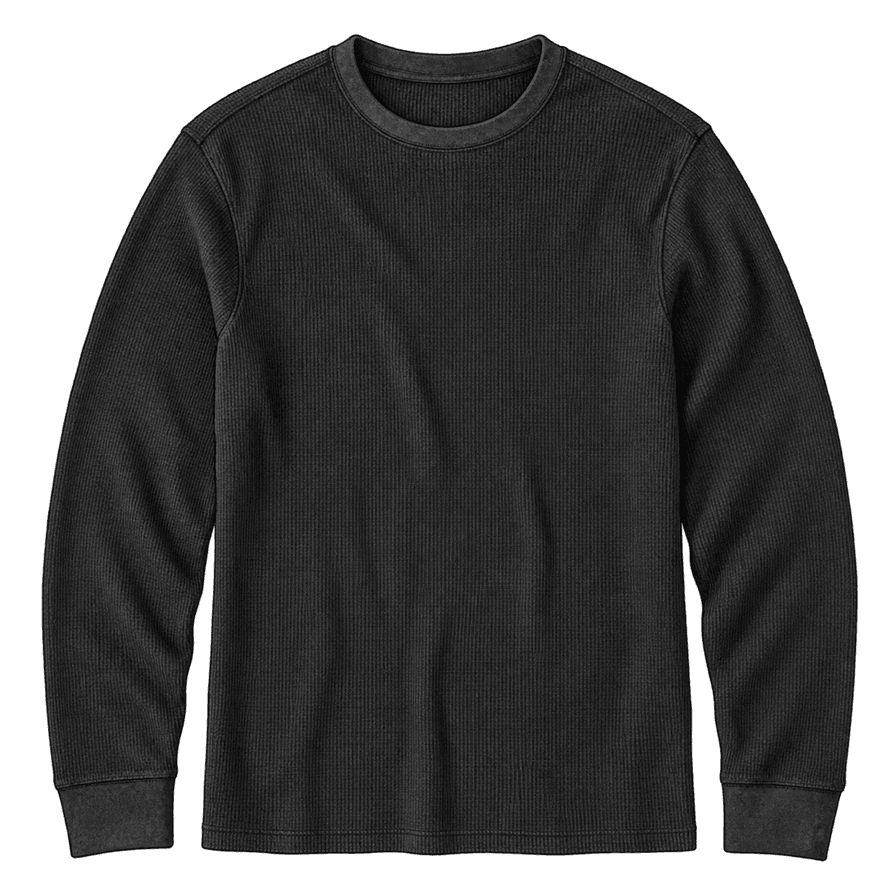 Black Waffle Thermal Top