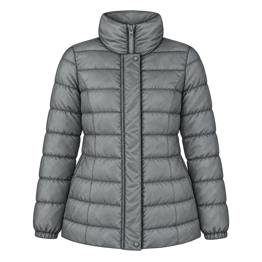 Stone Grey Down Jacket