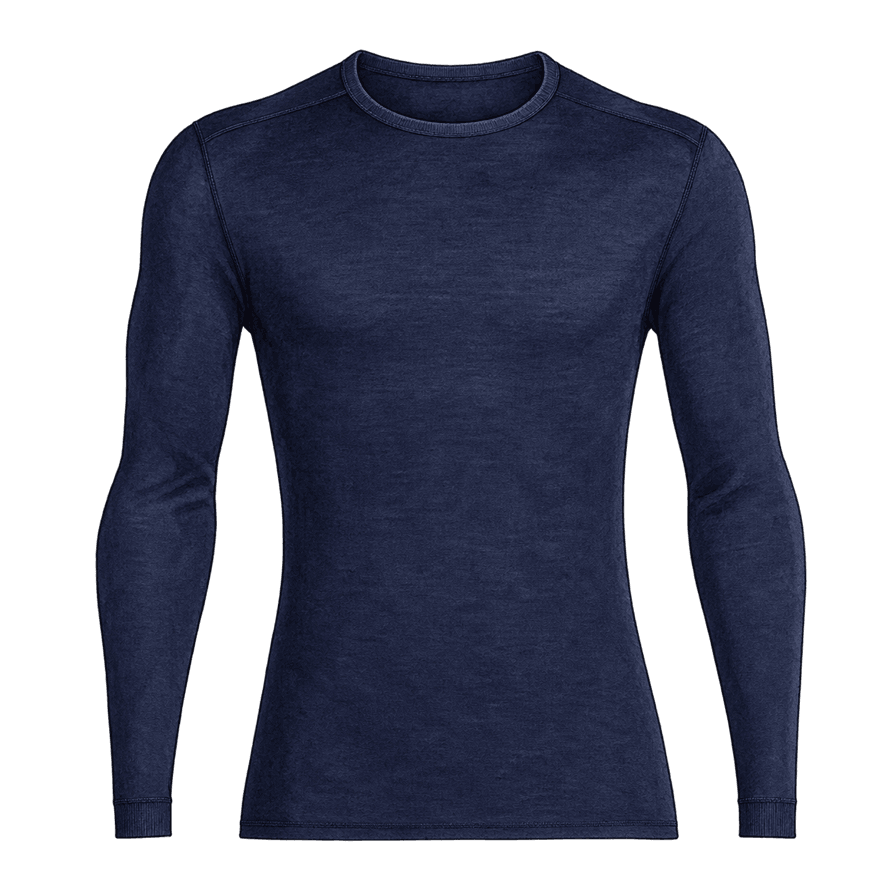Navy Fine Merino Base Crew