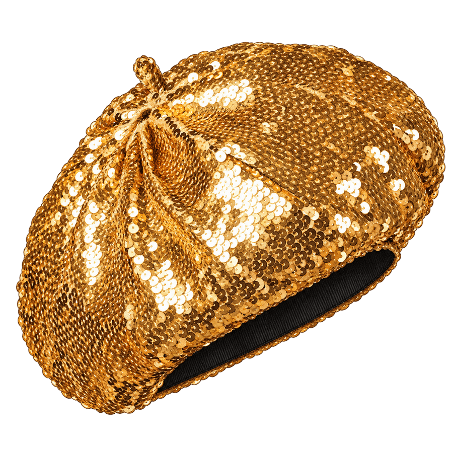 Gold Sequin Beret