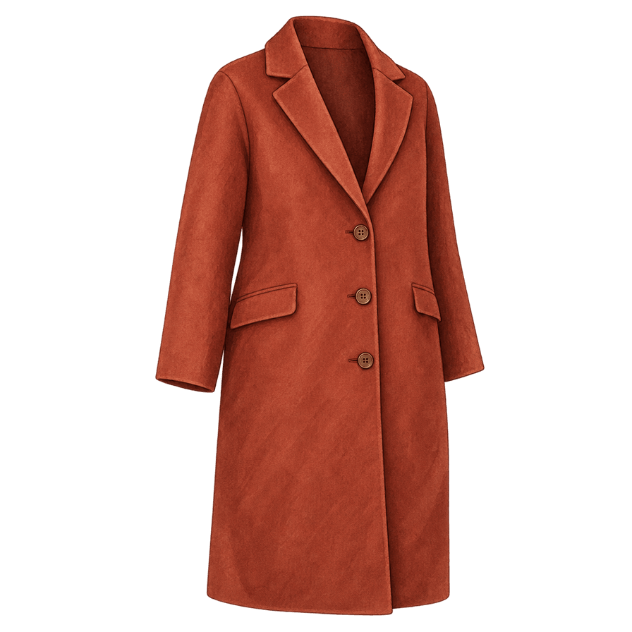 Rust Wool Overcoat