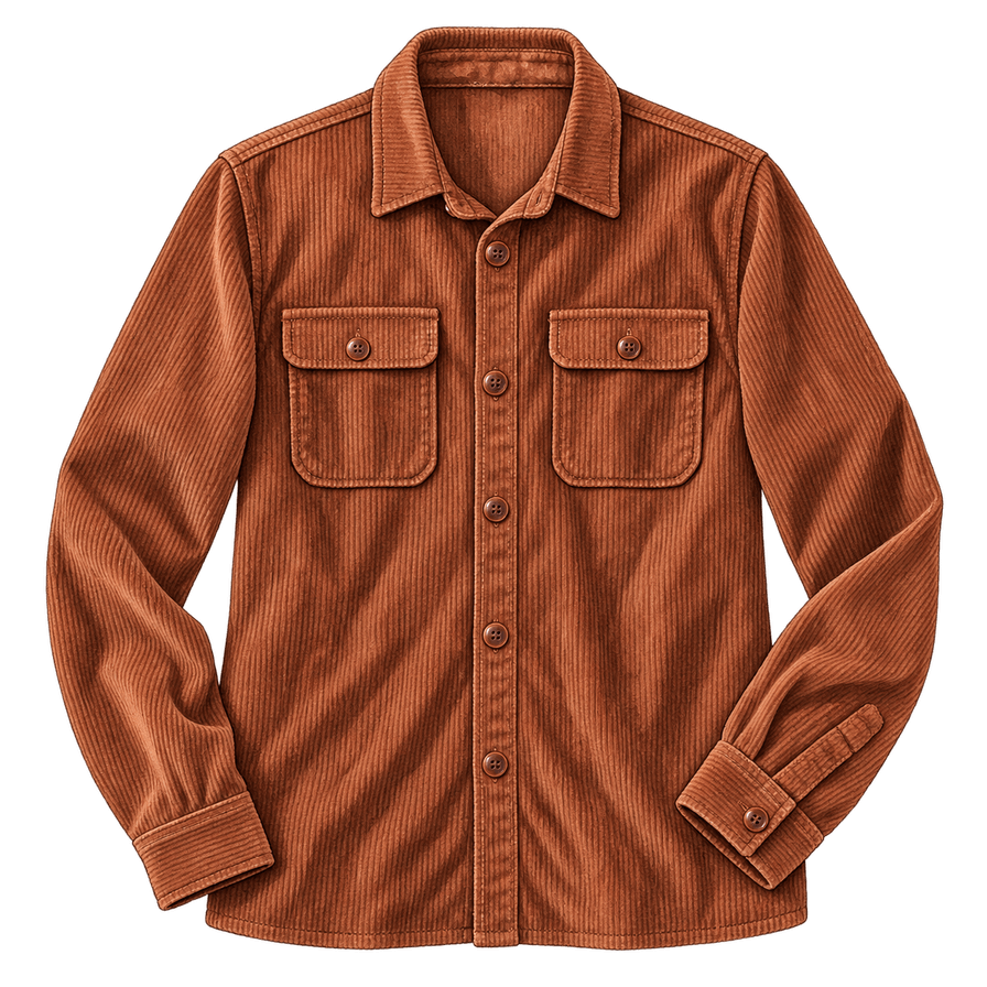 Rust Corduroy Overshirt