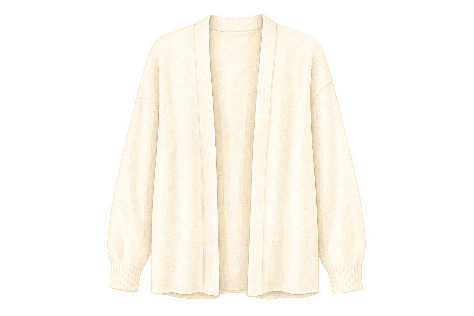 Ivory Open Cotton Cardigan
