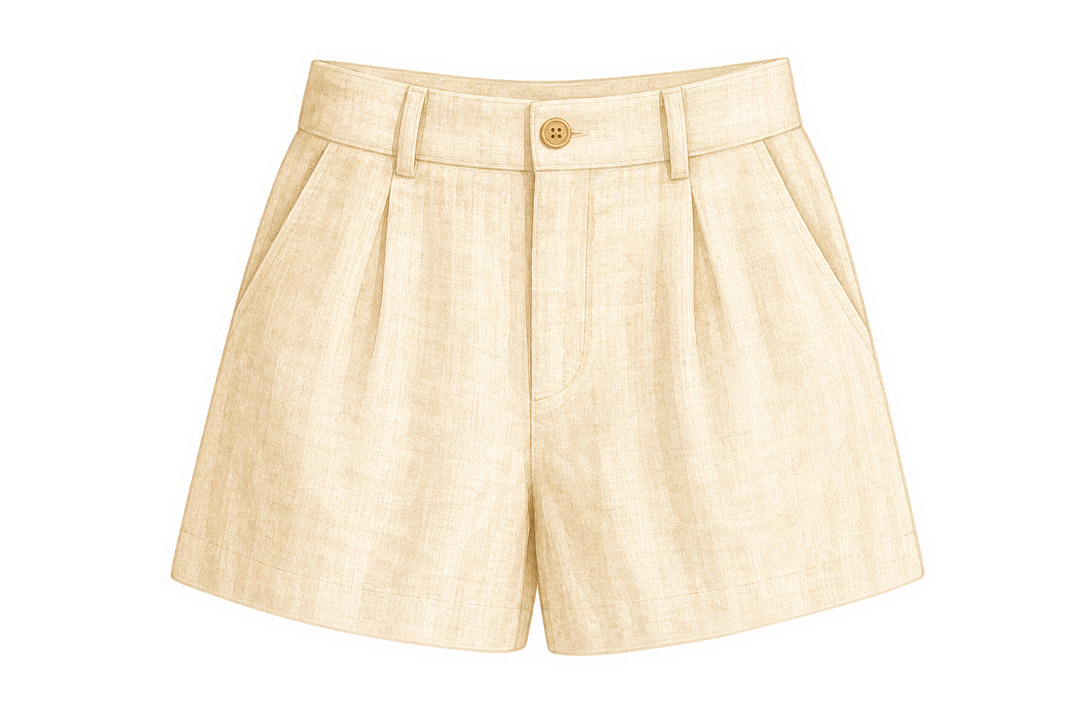 Natural Linen Shorts