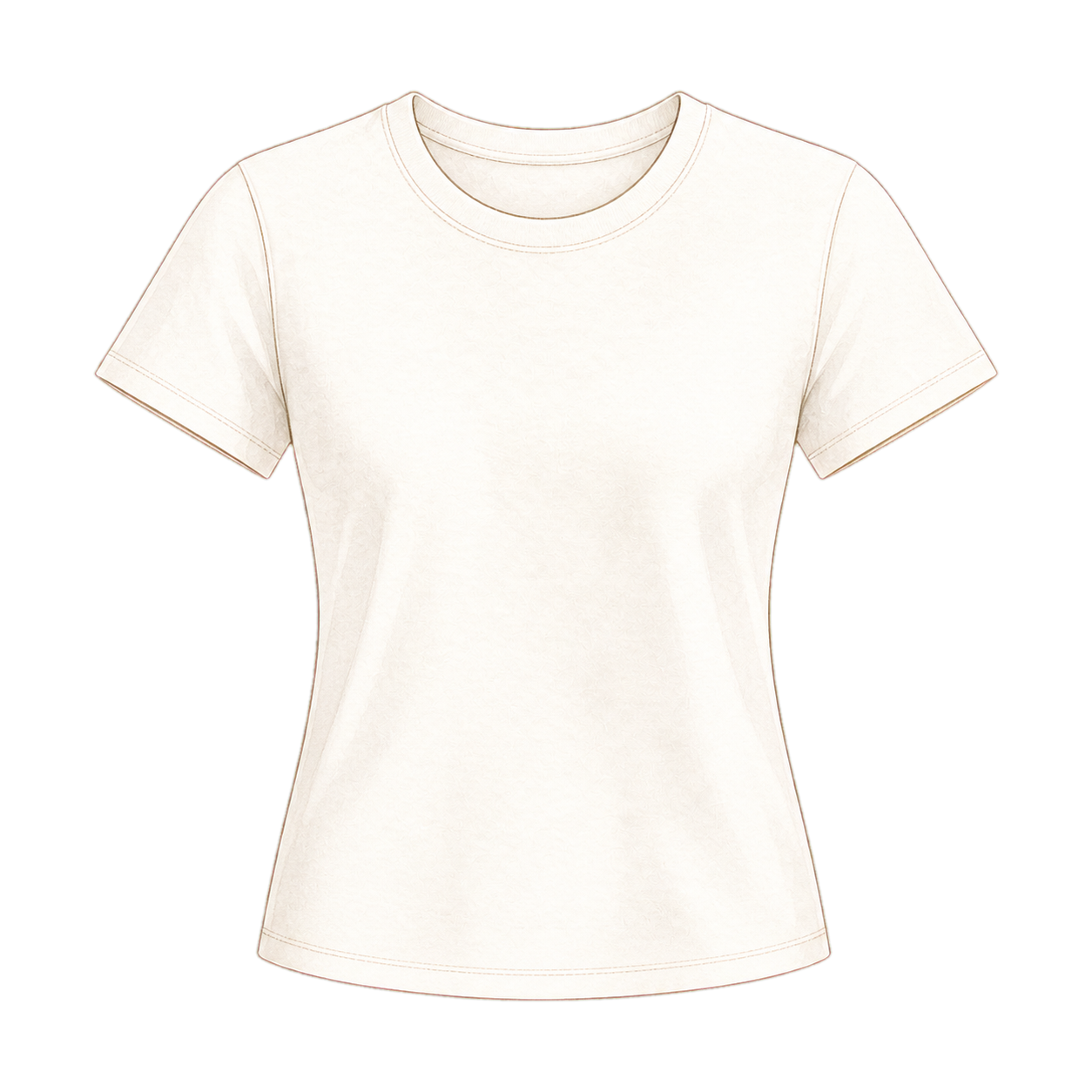 Fitted White Cotton Tee