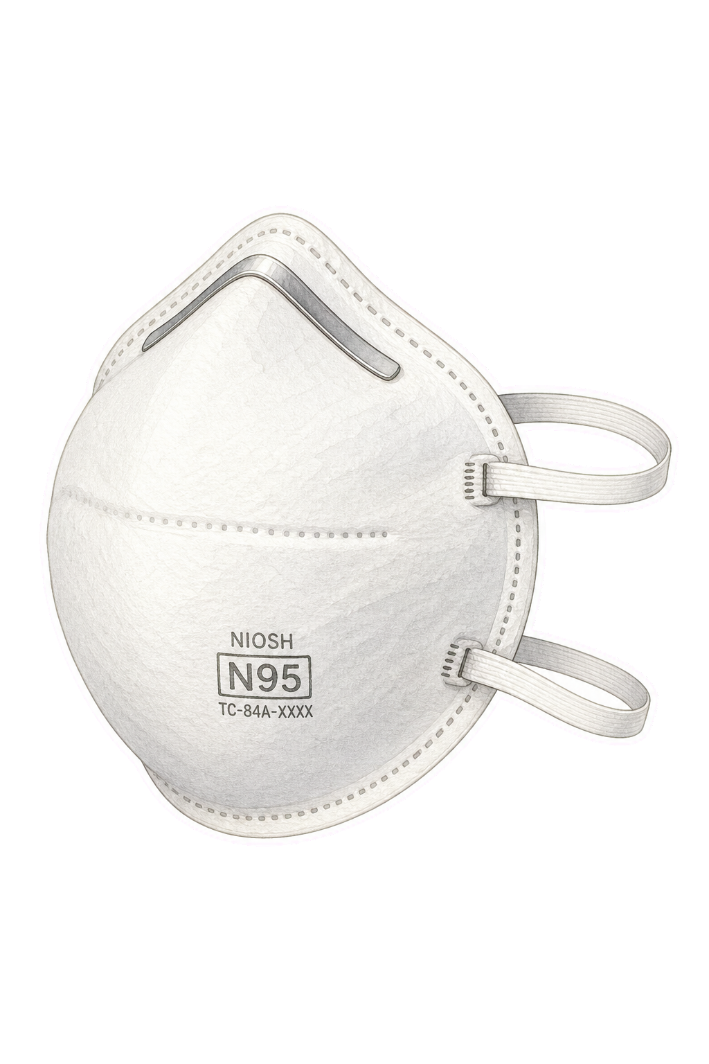 White N95 Respirator Mask