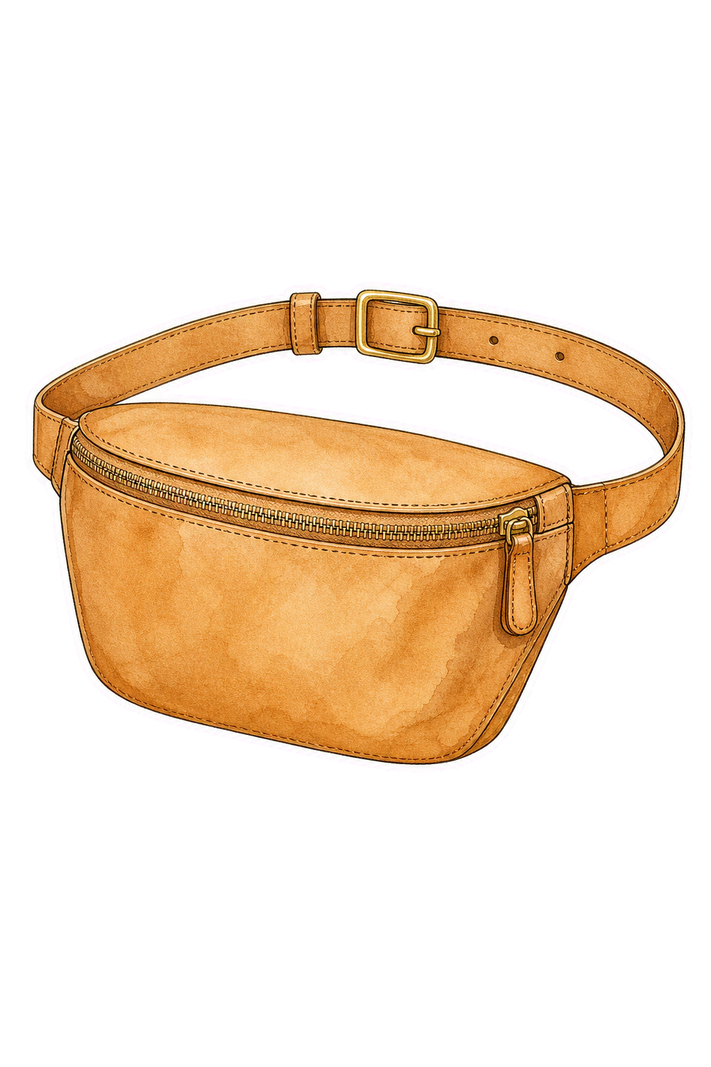 Tan Leather Belt Bag