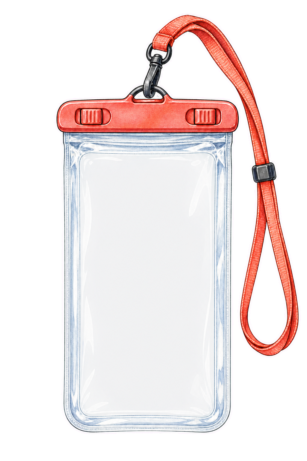 Coral Waterproof Phone Pouch