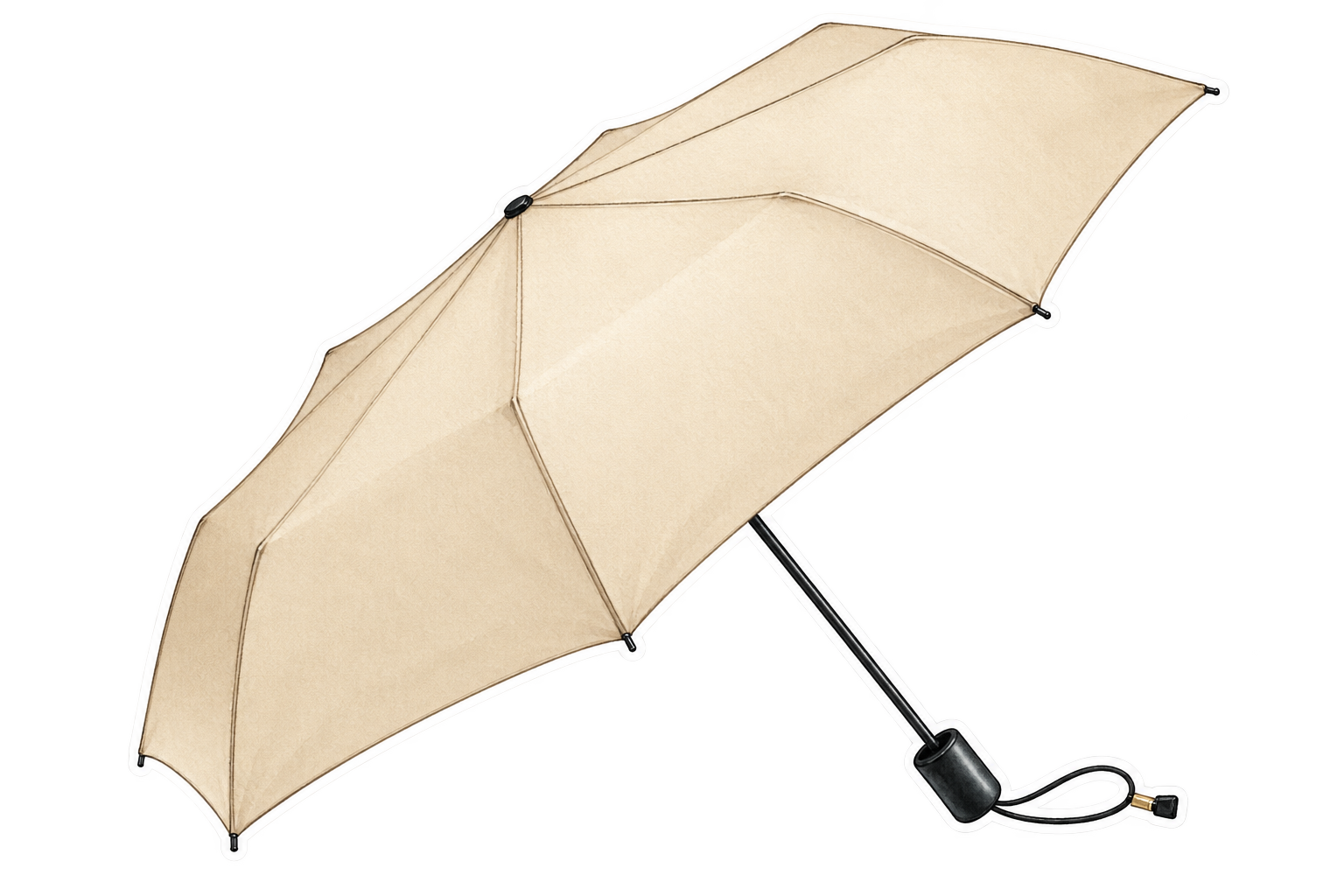 Natural Beige Compact UV Parasol