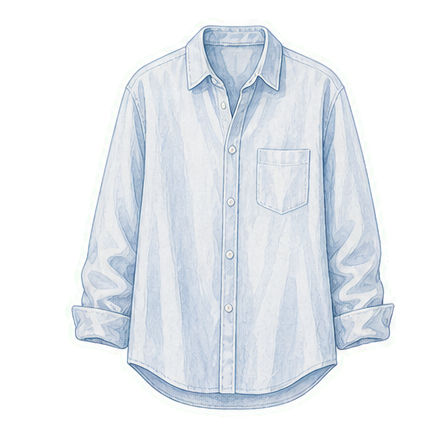 Pale Blue Cotton Button-Down