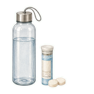 Water Bottle And Electrolytes