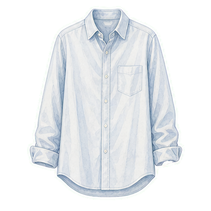 Pale Blue Cotton Button-Down