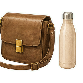Crossbody Bag And Water Bottle