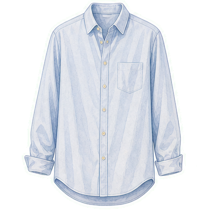 Pale Blue Cotton Button-Down