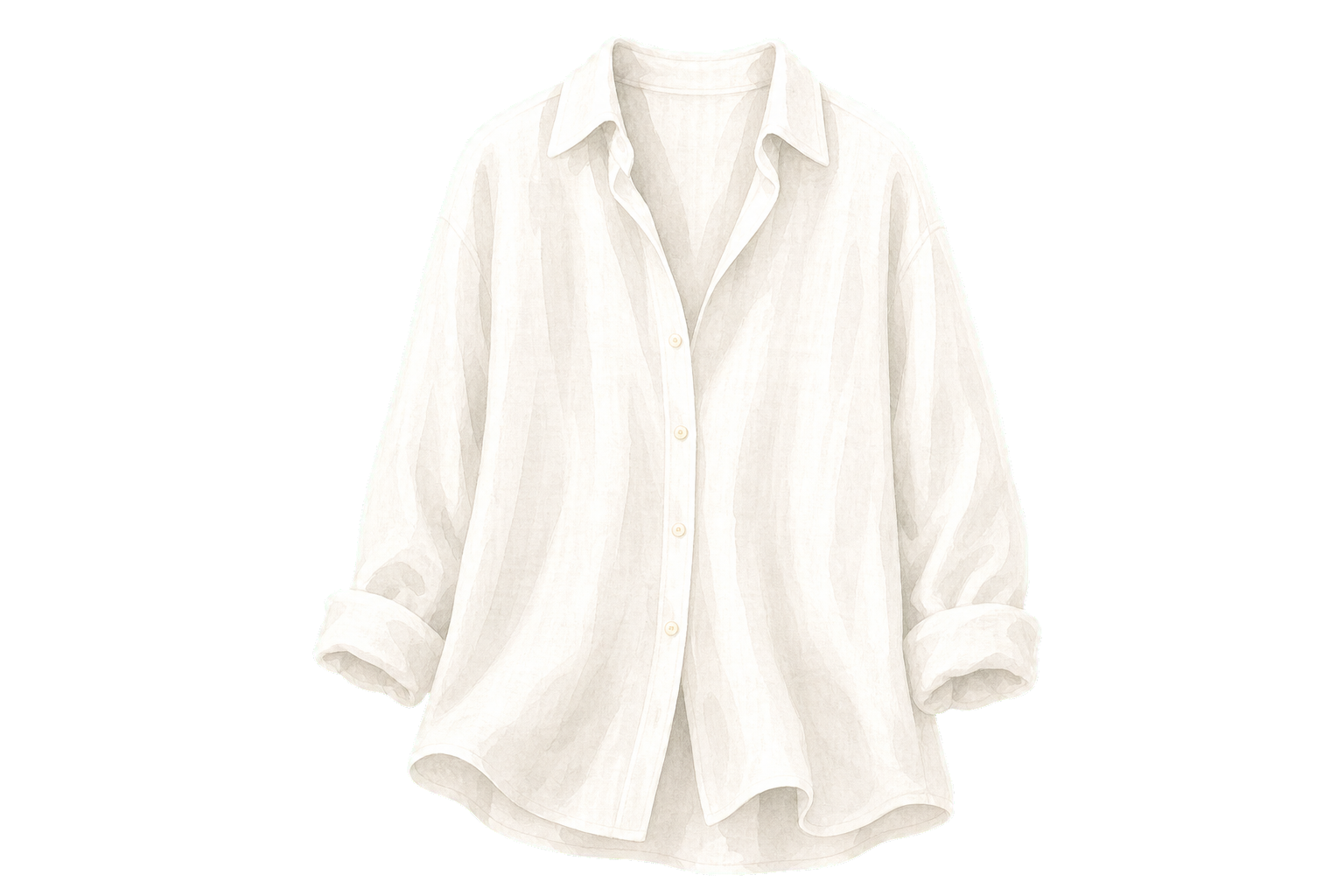 Oversized White Linen Button-Down