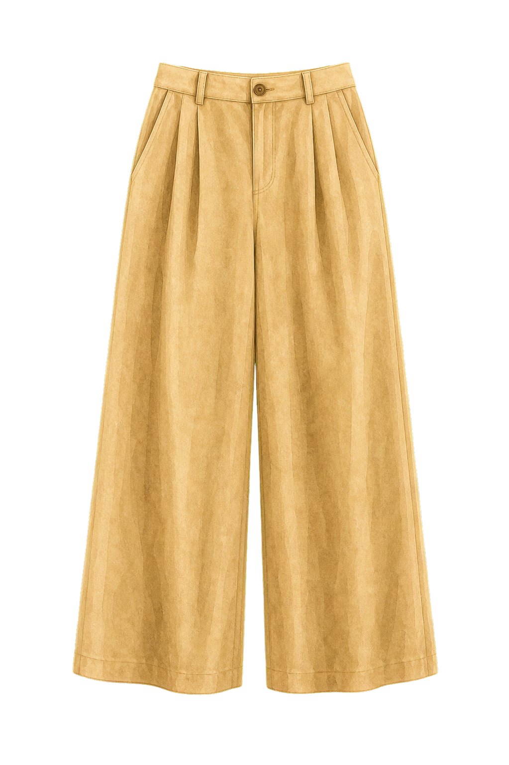 Warm Sand Cotton-Linen Trousers