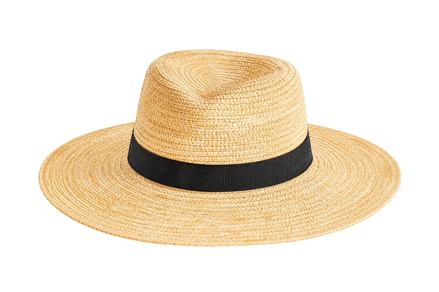 Flat-Brim Straw Sun Hat