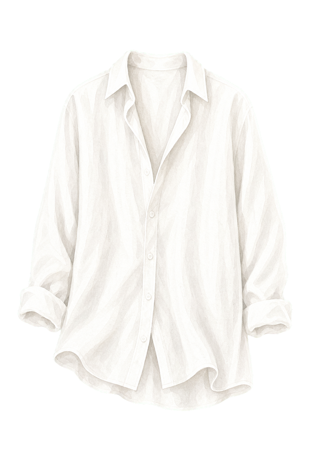 Relaxed White Linen Button-Down