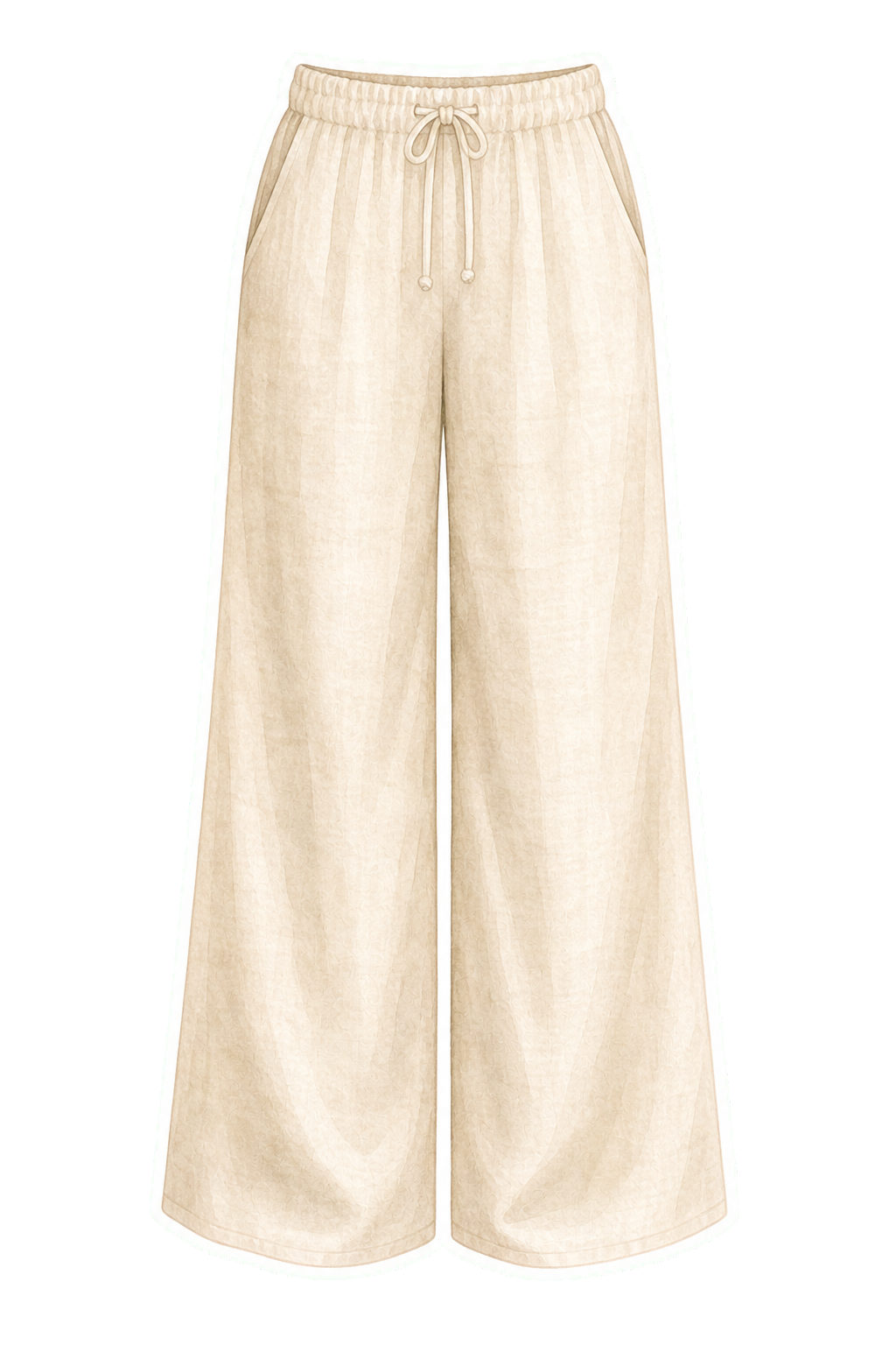 Light Flax Linen Wide-Leg Pants