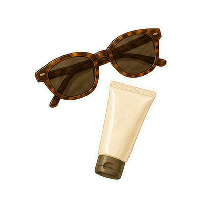 Brown Sunglasses And SPF