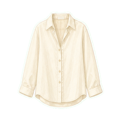 Cream Cotton Button-Down