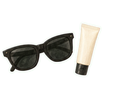 Black Sunglasses And SPF